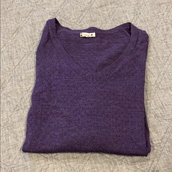Smartwool Purple V Neck Tunic Sweater - Picture 2 of 16